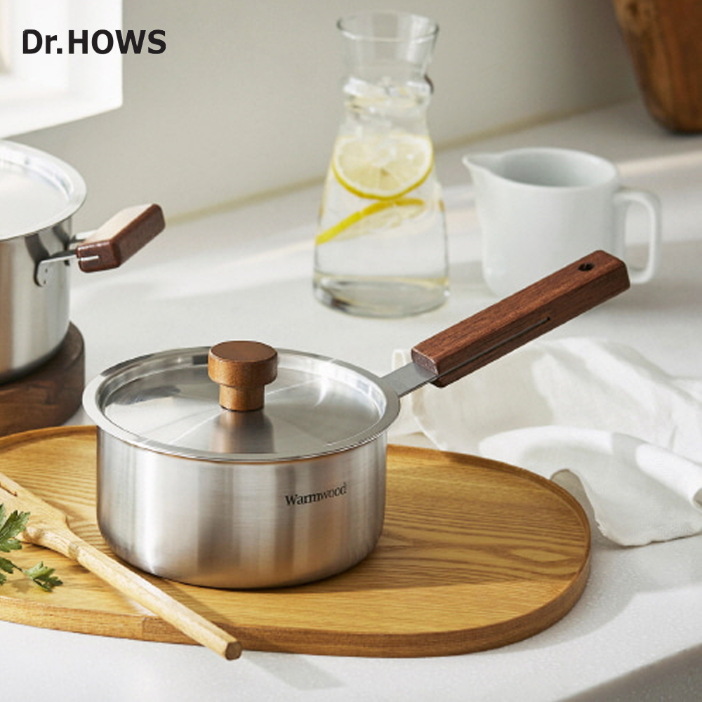 【韓國Dr.HOWS】WARM WOOD 不鏽鋼單把鍋(16cm)
