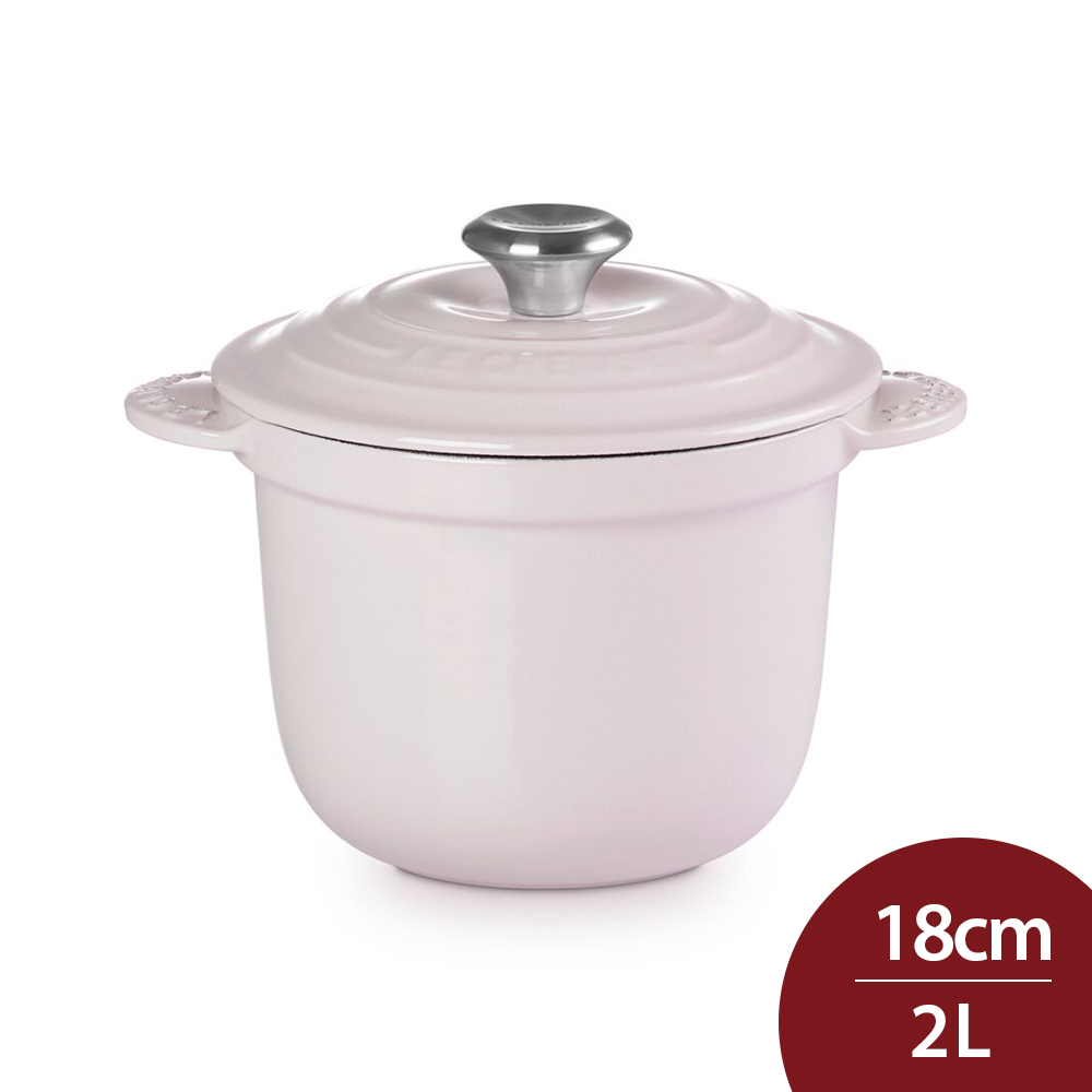 LC 萬用窈窕鑄鐵鍋 18cm 2L 柔粉紫 法國製 (電磁爐 IH爐可用)