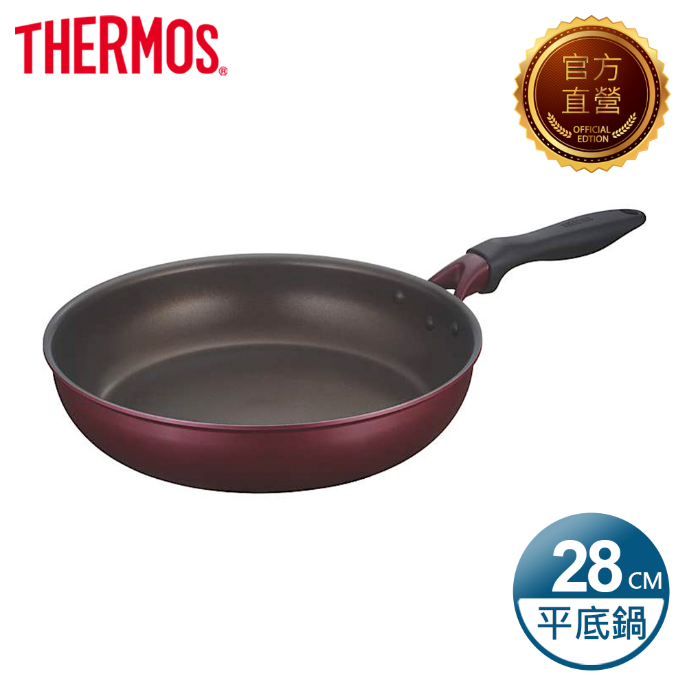 【THERMOS膳魔師】厚鑄耐摩不沾鍋-單柄平底鍋-28cm(KFH-028)