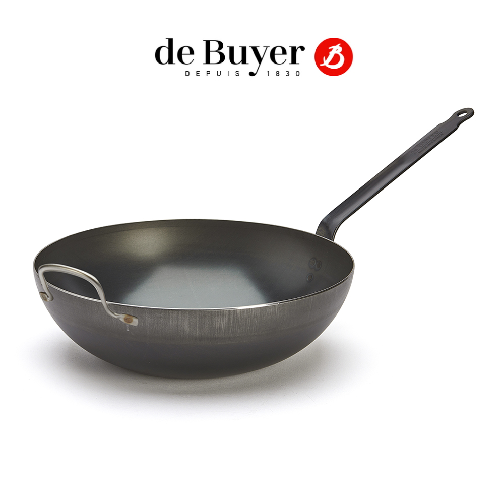 de Buyer 法國畢耶『輕礦藍鐵系列』中華北京炒鍋32cm (附握耳)