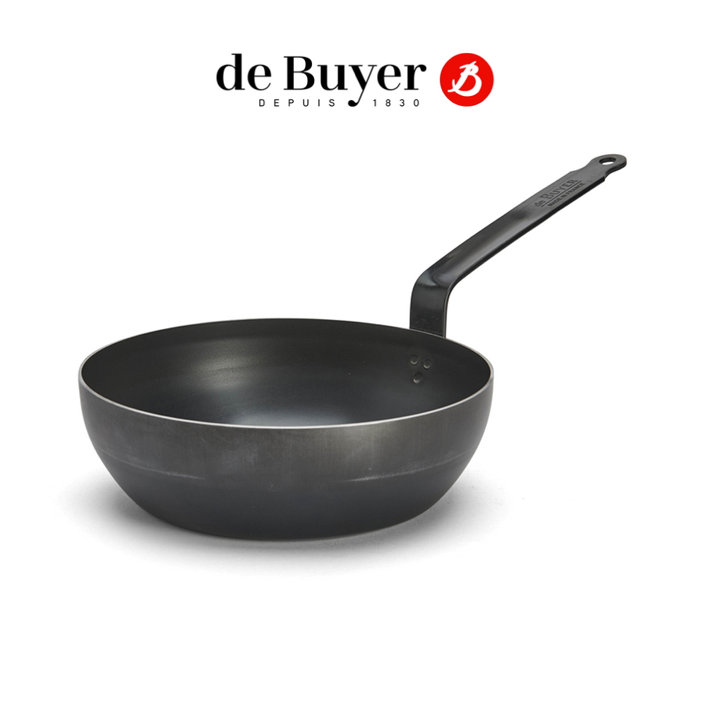 de Buyer 法國畢耶『輕礦藍鐵系列』單柄深煎炒鍋24cm / 鐵鍋