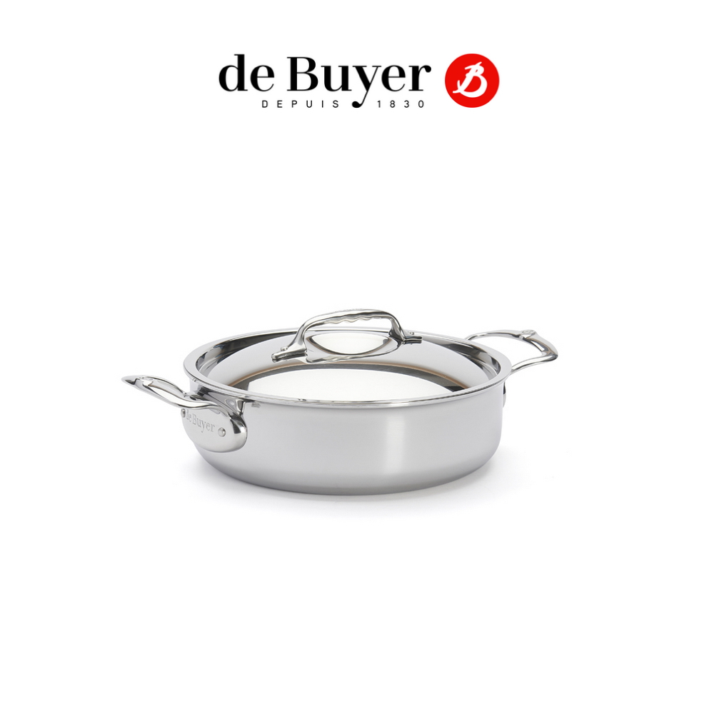 de Buyer 法國畢耶 Affinity系列 5層複合不鏽鋼 雙耳主廚鍋20cm(附鍋蓋)