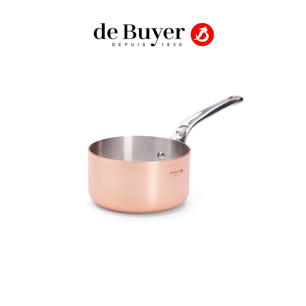 de Buyer 法國畢耶『Prima Matera銅鍋系列』不鏽鋼單柄調理鍋14cm(感應爐適用)