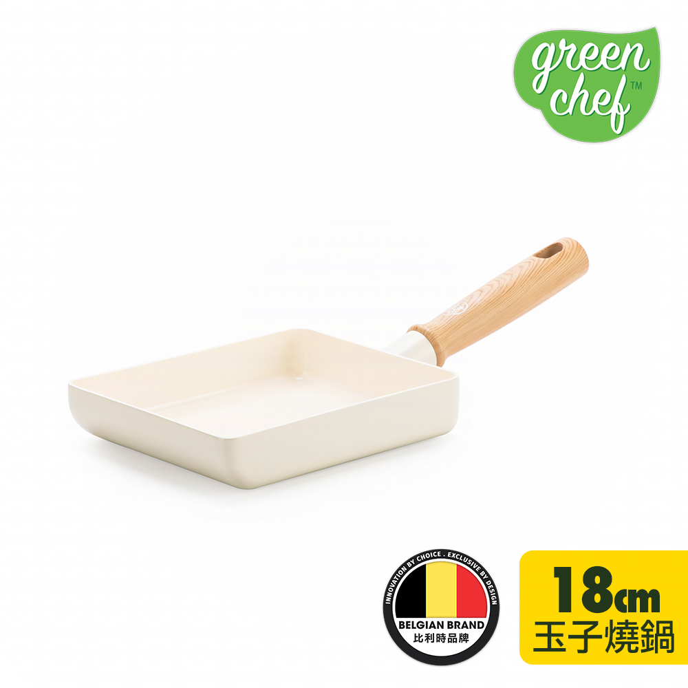 【GreenChef】東京木紋系列不沾鍋玉子燒鍋(14x18cm)(不挑爐具,IH爐適用)
