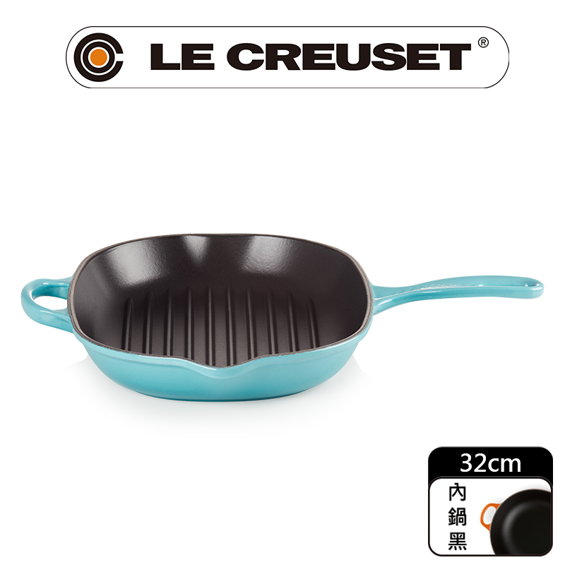 LE CREUSET-典藏琺瑯鑄鐵鍋橢圓烤盤32cm (加勒比海藍)