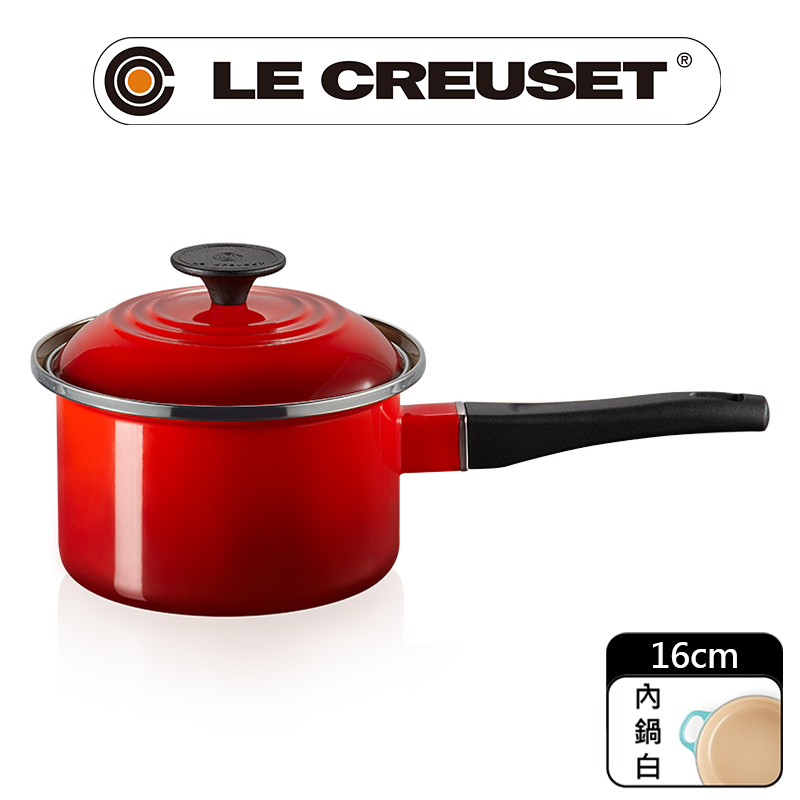 LE CREUSET-琺瑯單柄調理鍋16cm (櫻桃紅)