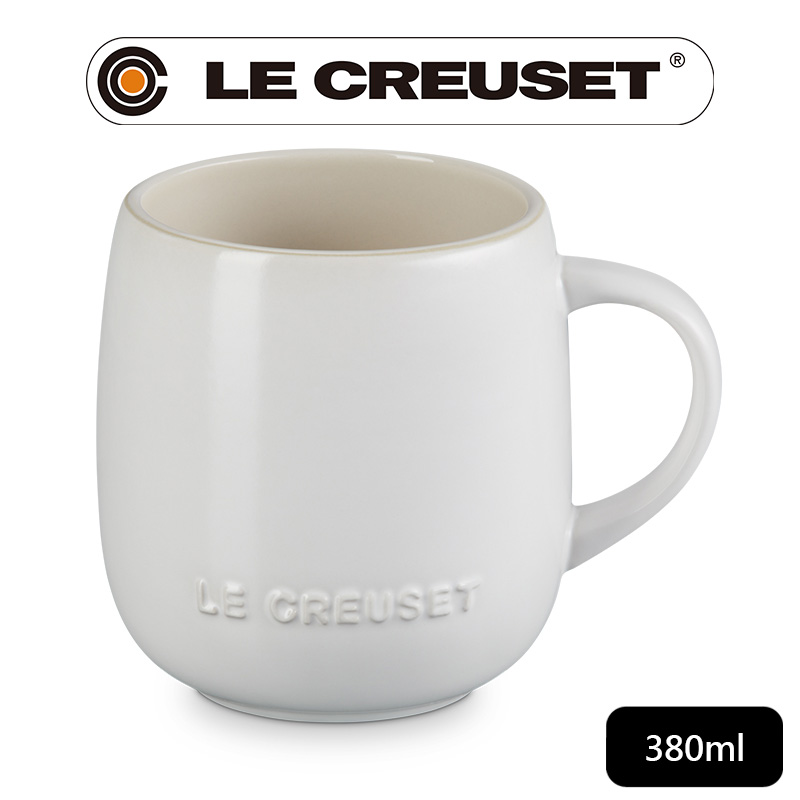 LE CREUSET-瓷器蛋蛋馬克杯380ml (棉花白)