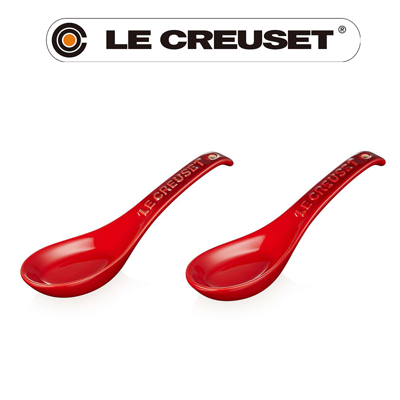 LE CREUSET-新采和風系列-瓷器湯匙 2入 (櫻桃紅)