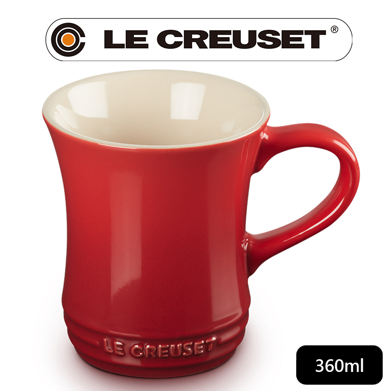 LE CREUSET-瓷器馬克杯360ml (櫻桃紅)
