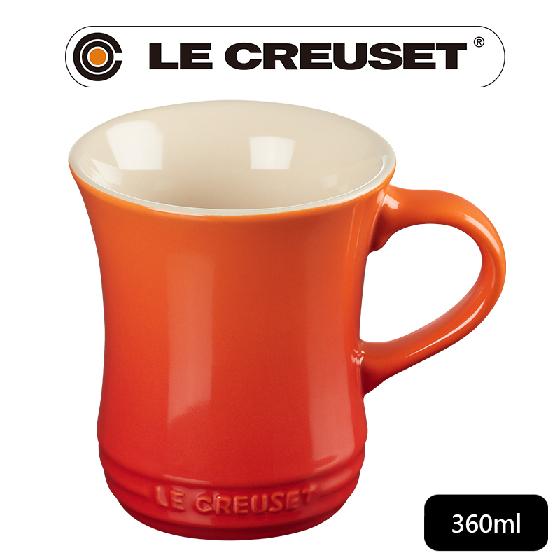 LE CREUSET-瓷器馬克杯360ml (火焰橘)