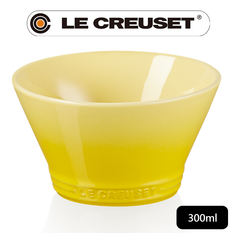 LE CREUSET-新采和風系列-瓷器味增湯碗300ml (閃亮黃)