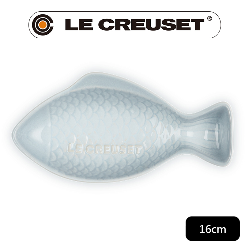 LE CREUSET-瓷器鮮魚盤(小) (銀灰藍)