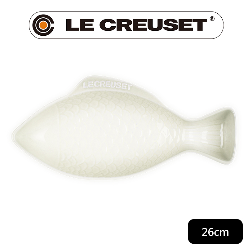 LE CREUSET-瓷器鮮魚盤(中) (蛋白霜)