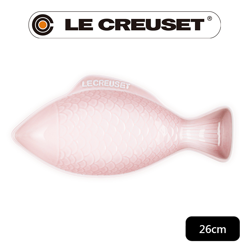 LE CREUSET-瓷器鮮魚盤(中) (貝殼粉)
