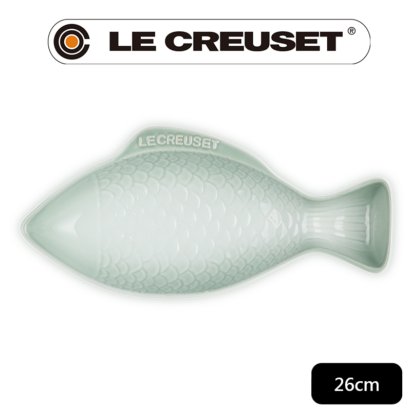 LE CREUSET-瓷器鮮魚盤(中) (湖水綠)