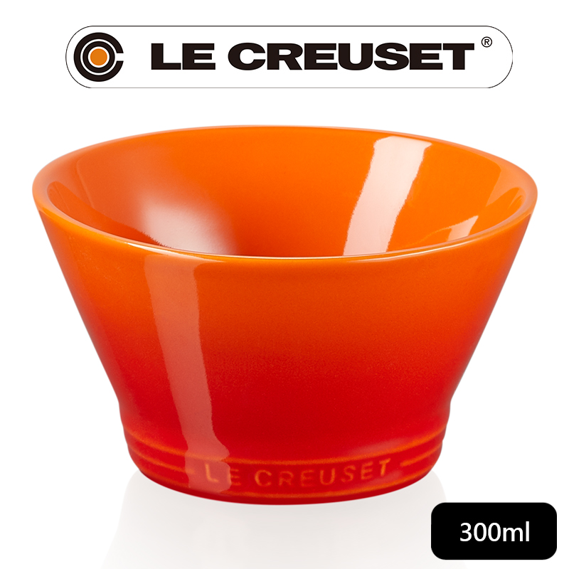 LE CREUSET-新采和風系列-瓷器味增湯碗300ml (火焰橘)