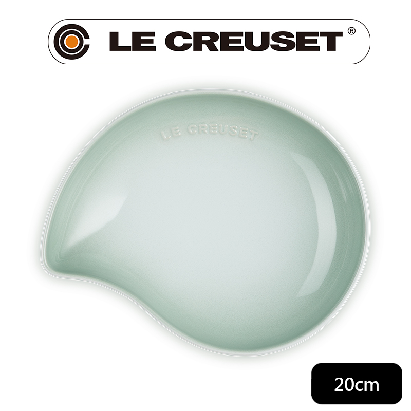 LE CREUSET-瓷器繁花系列葉形盤20cm (湖水綠)