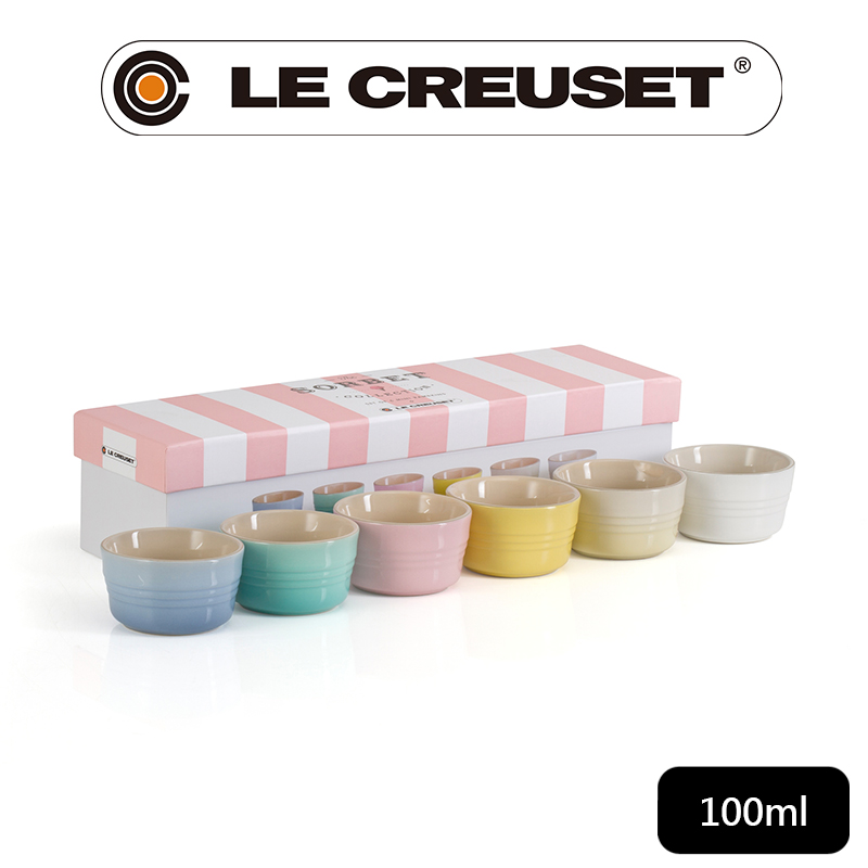 LE CREUSET-雪酪系列-迷你烤皿組100ml-6入