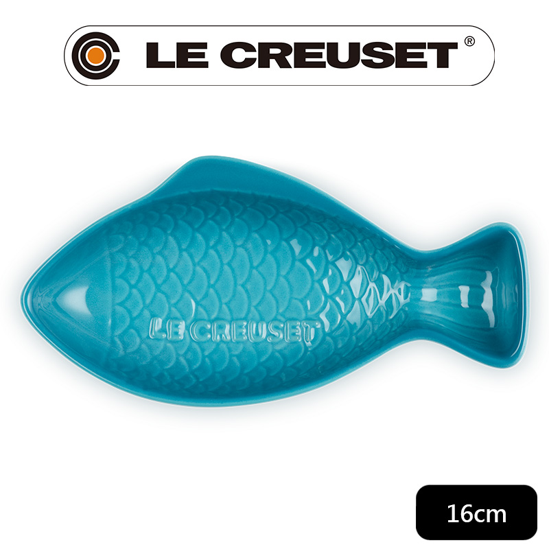 LE CREUSET-瓷器鮮魚盤(小) (加勒比海藍)