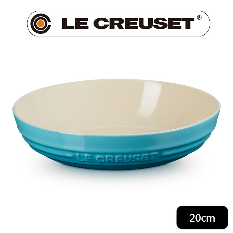 LE CREUSET-瓷器深圓盤 20cm (加勒比海藍)