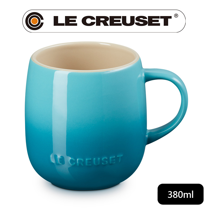 LE CREUSET-瓷器蛋蛋馬克杯 (加勒比海藍)