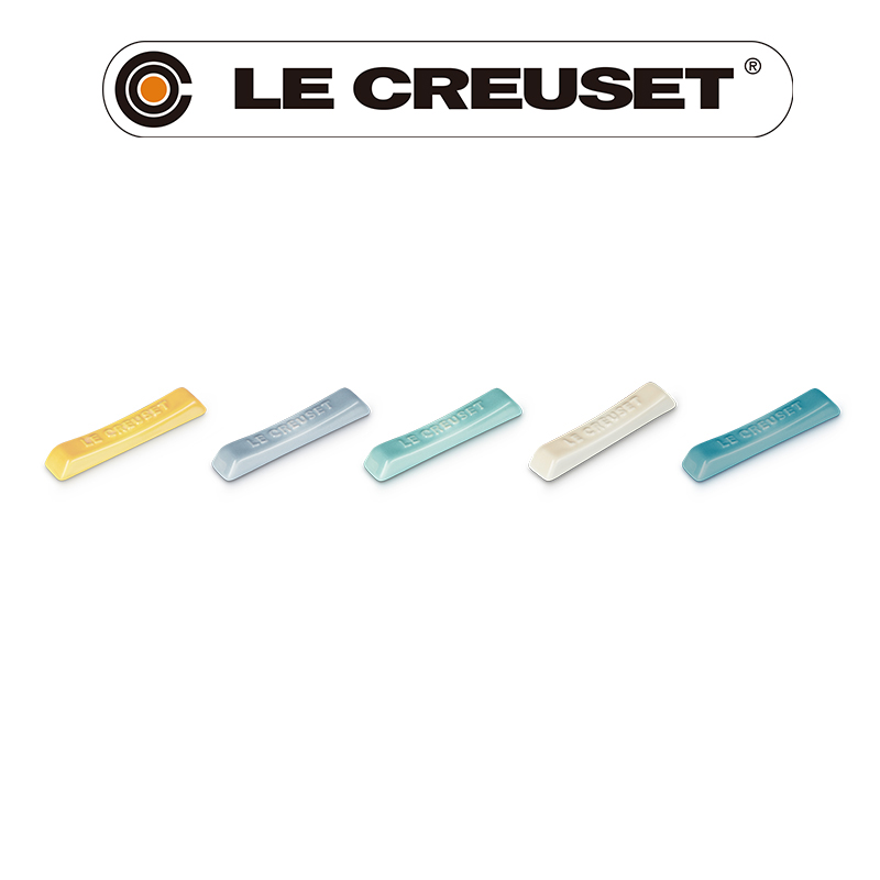 LE CREUSET-瓷器餐具架組-5入 (沙丘白/加勒比海藍/溫桲黃/薄荷綠/海岸藍)