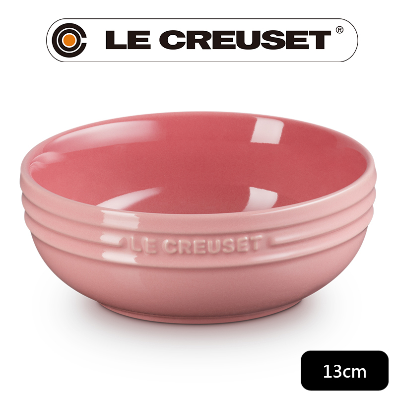 LE CREUSET-瓷器輕虹霓彩系列深圓盤13cm 薔薇粉