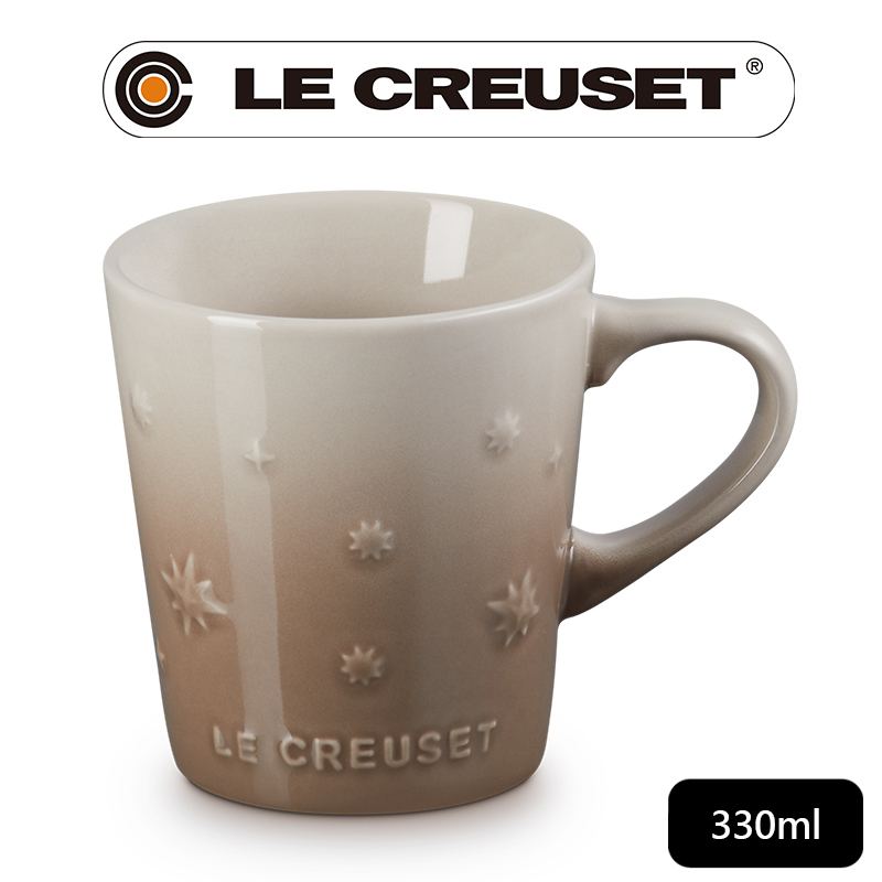 LE CREUSET-瓷器V馬克杯330ml (星塵之光/肉豆蔻)