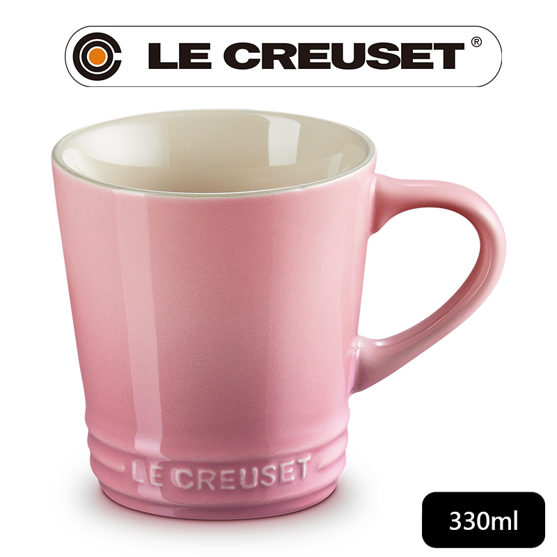 LE CREUSET-瓷器V馬克杯330ml (薔薇粉)