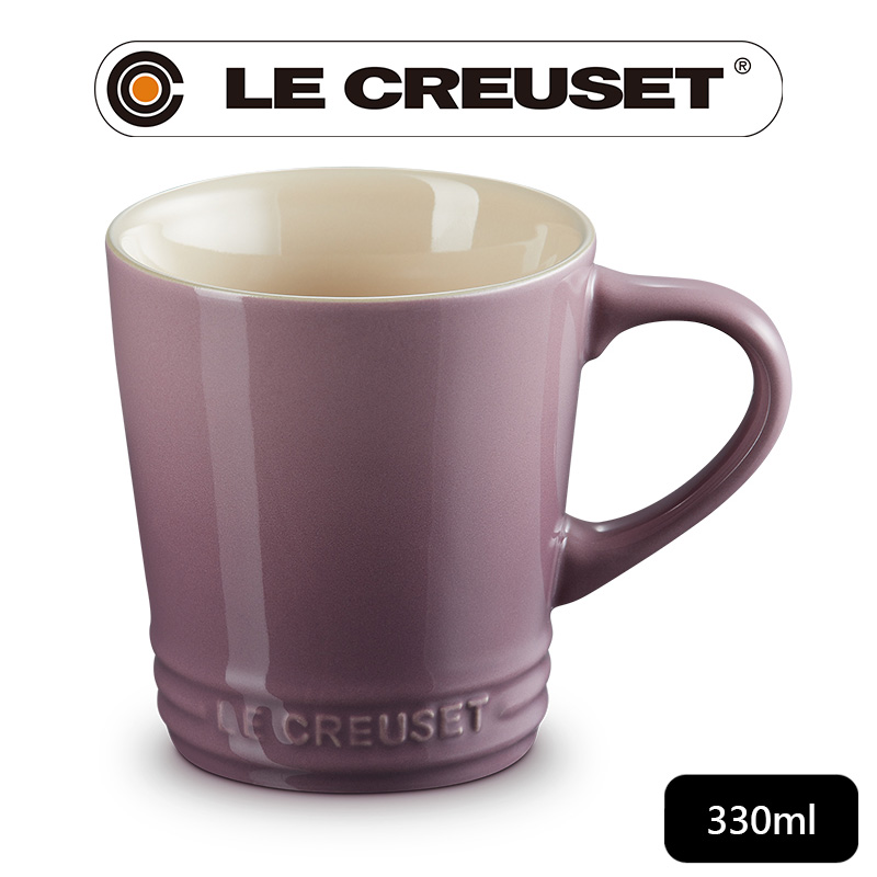 LE CREUSET-瓷器V馬克杯330ml (錦葵紫)