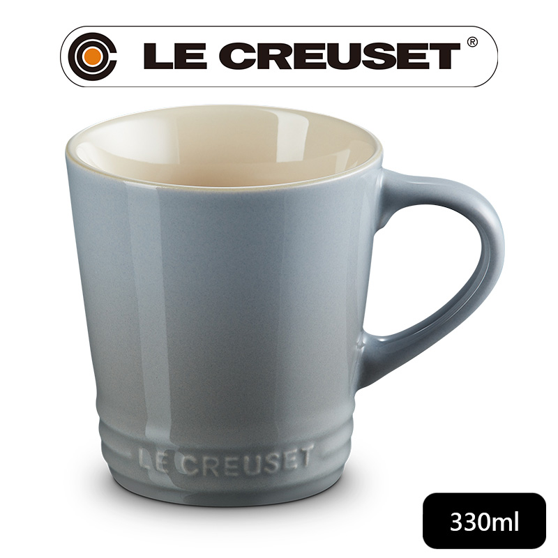 LE CREUSET-瓷器V馬克杯330ml (迷霧灰)