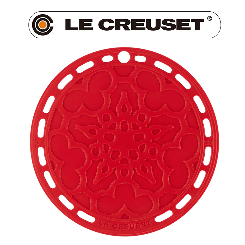 LE CREUSET-耐熱矽膠法式隔熱墊 (櫻桃紅)