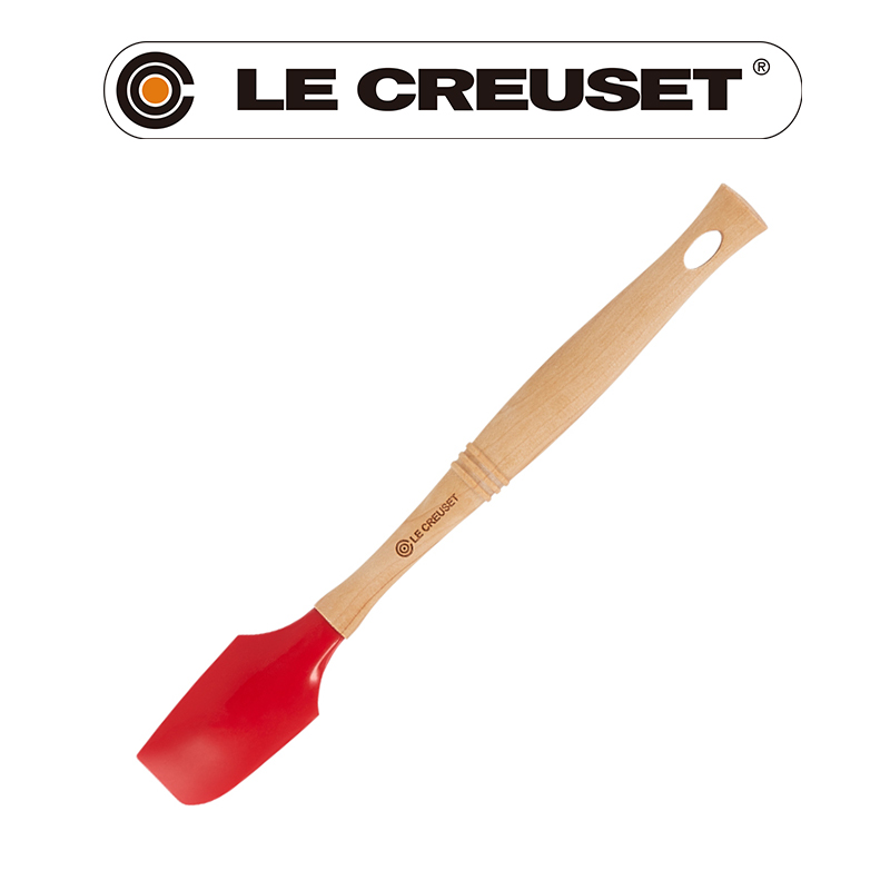 LE CREUSET-耐熱矽膠V小鏟 (櫻桃紅)