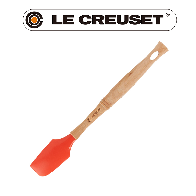LE CREUSET-耐熱矽膠V小鏟 (火焰橘)