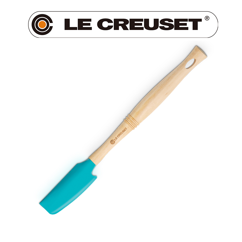 LE CREUSET-耐熱矽膠V小鏟 (加勒比海藍)