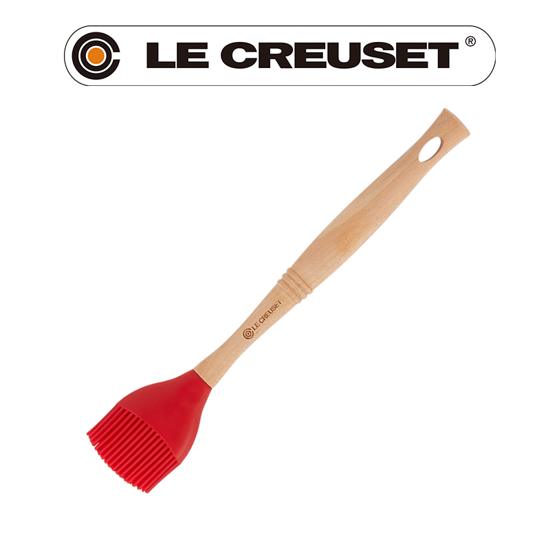 LE CREUSET-耐熱矽膠V油刷 (櫻桃紅)