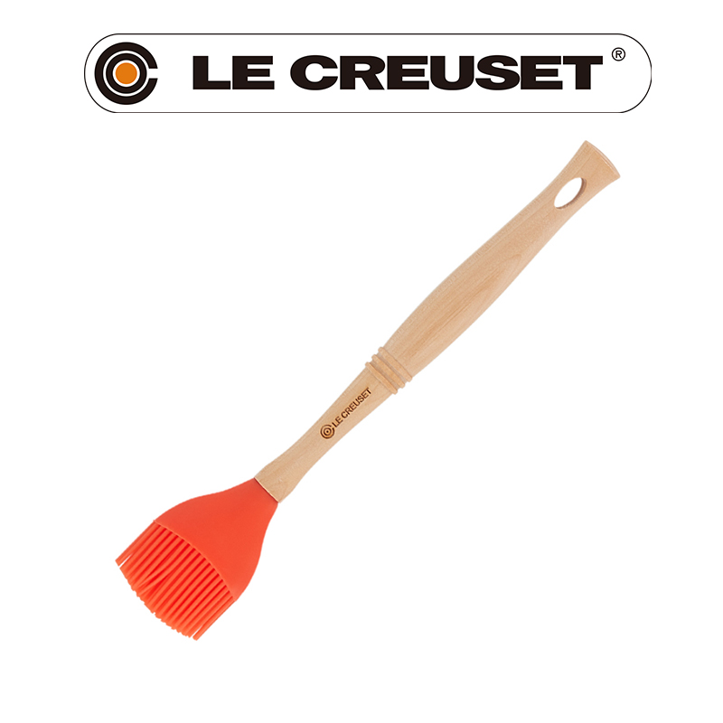 LE CREUSET-耐熱矽膠V油刷 (火焰橘)