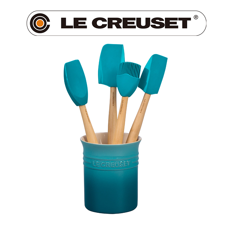 LE CREUSET-耐熱矽膠經典鏟具組(加勒比海藍)