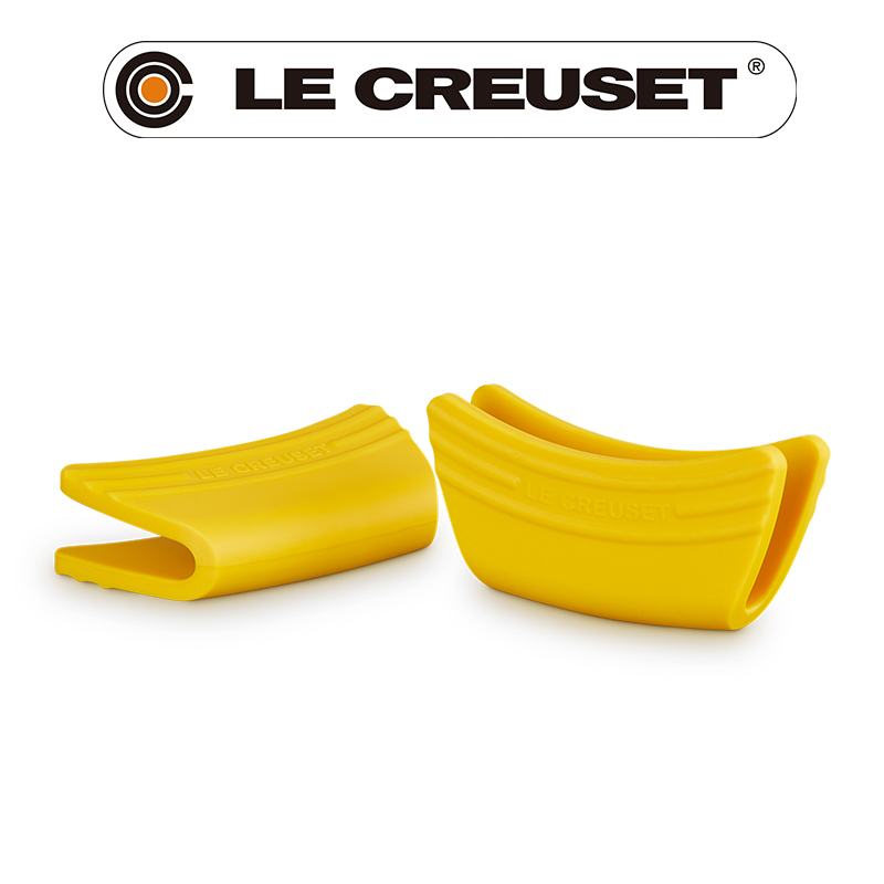 LE CREUSET-耐熱矽膠鍋耳防燙握把2入 (杏桃黃)
