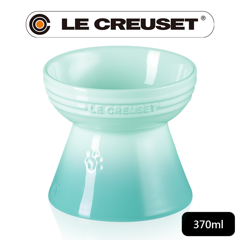 LE CREUSET-瓷器寵物高腳碗(薄荷綠)