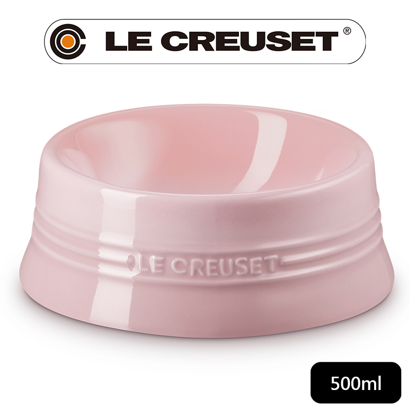 LE CREUSET-瓷器寵物餐碗 (中) (亮粉)