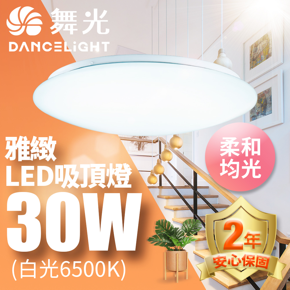 【舞光】LED 2-3坪 30W雅緻吸頂燈-LED-CE30DR1 白光6500K