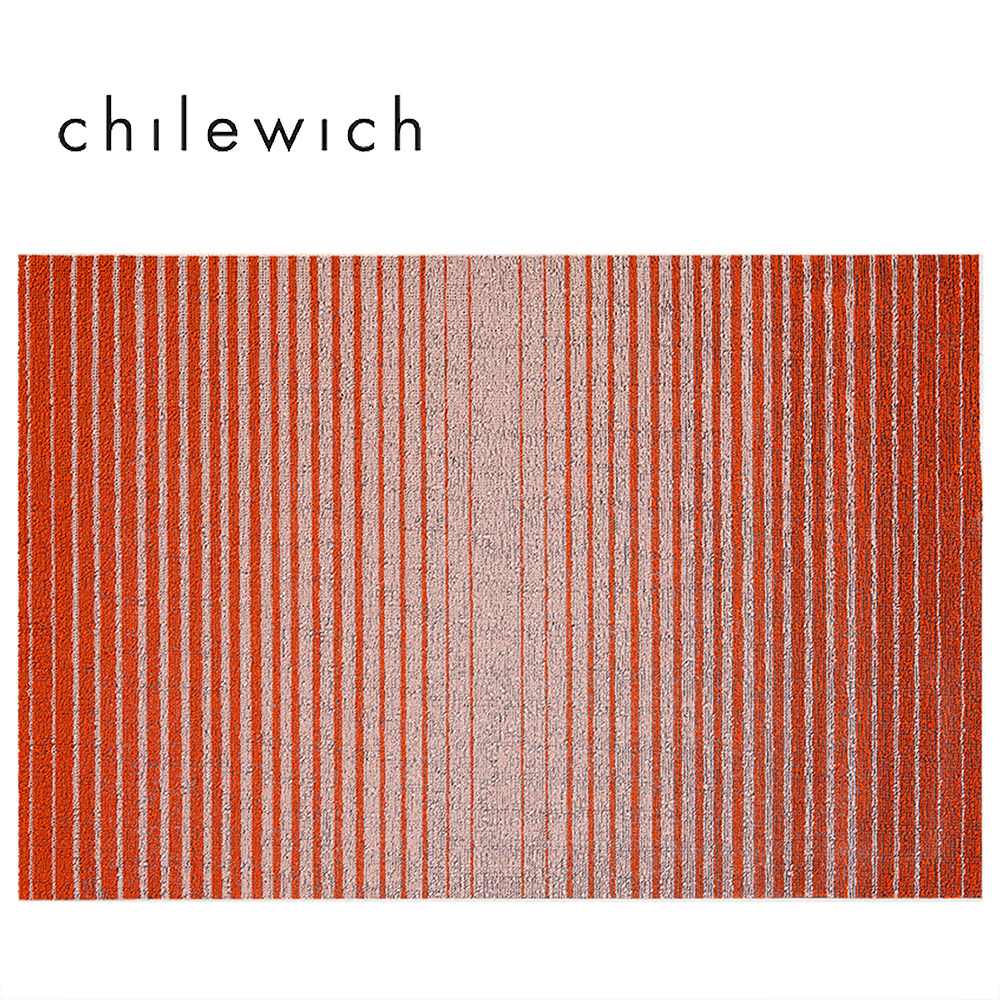 美Chilewich-Domino Shag系列漸層條紋地墊-46X71CM-杏橘色(Apricot)