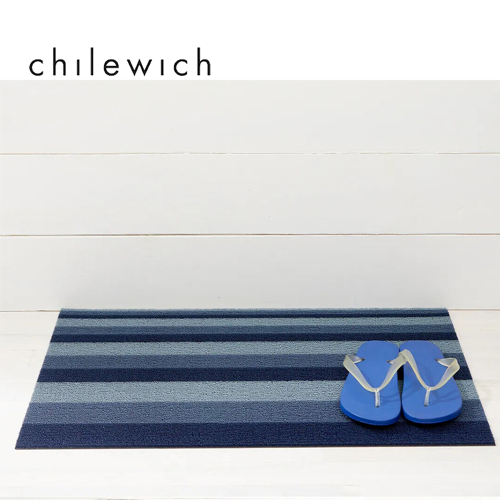 美Chilewich-Bounce Stripe系列地墊- 61×91cm藍色(Storm)