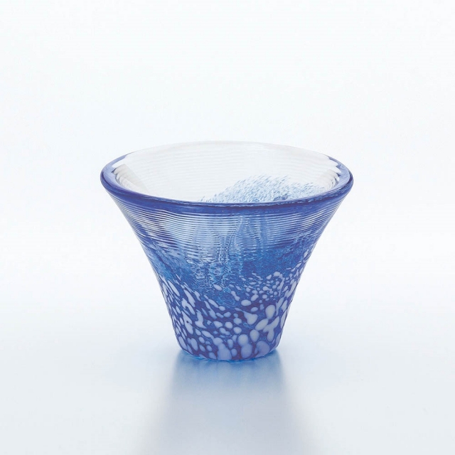 【WUZ 屋子】日本TOYO-SASAKI 手作富士山玻璃酒杯-藍色