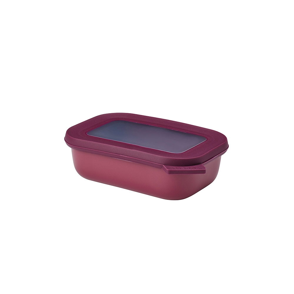 【WUZ屋子】荷蘭 Mepal 方形密封保鮮盒500ml(淺)-野莓紅