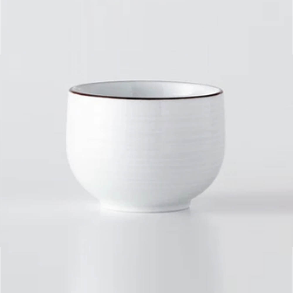 【WUZ屋子】日本 白山陶器 白磁千段 煎茶杯190ml