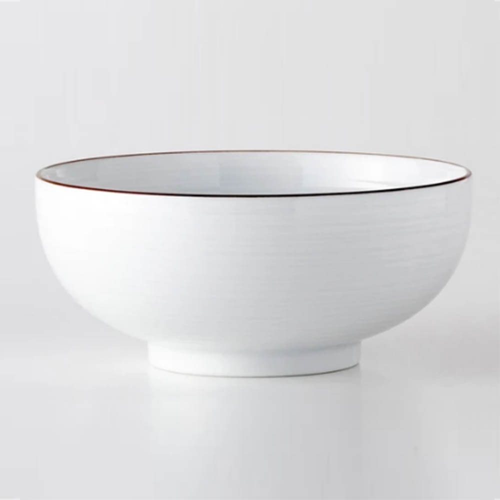 【WUZ屋子】日本 白山陶器 白磁千段 淺麵碗1250ml