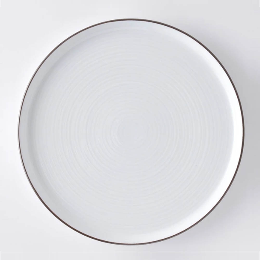 【WUZ屋子】日本 白山陶器 白磁千段 圓盤 31.5x3cm