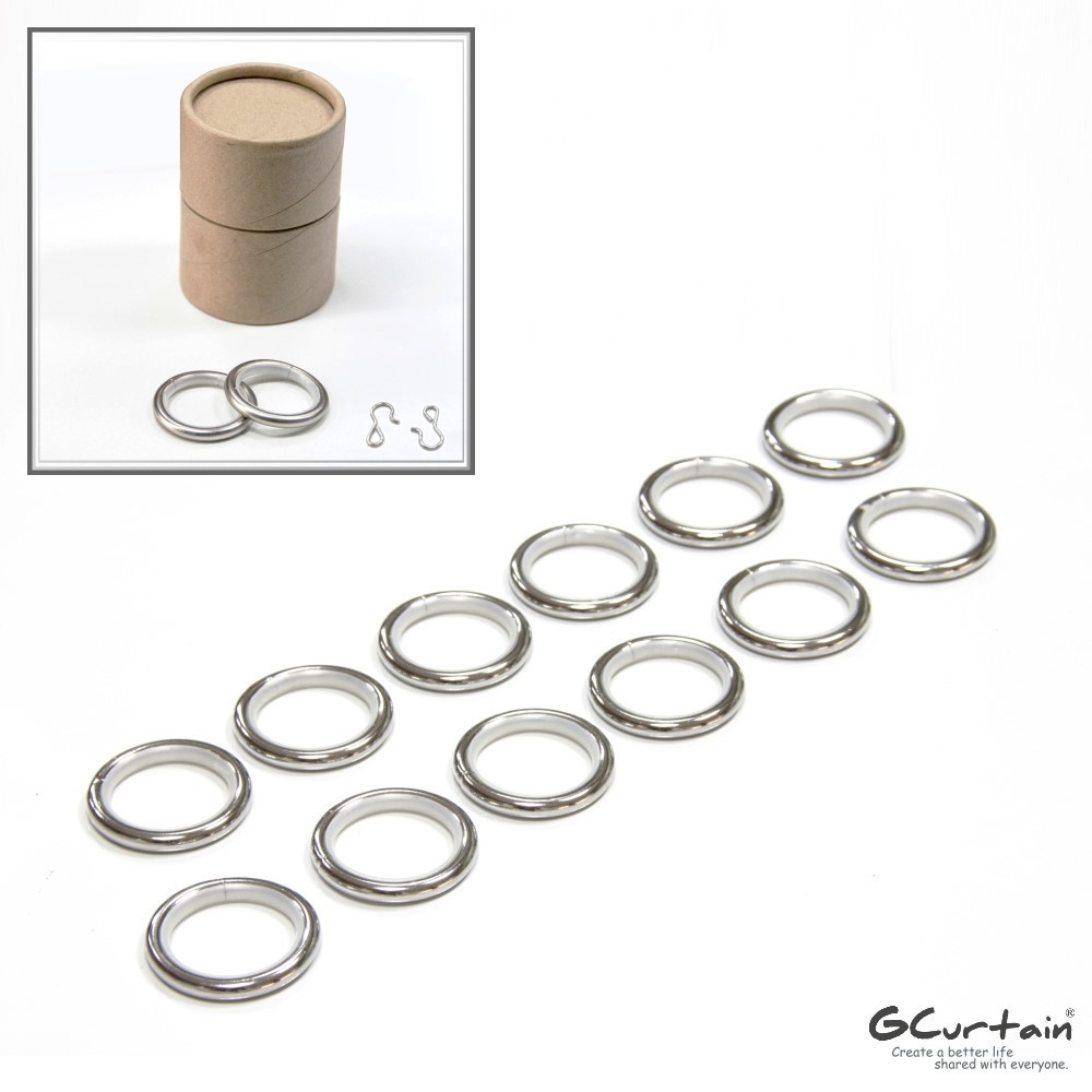 【GCurtain】金屬窗簾環、靜音環、消音環 #RSG001K-12 (內圈Φ30mm) 12入/組